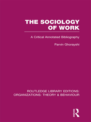 cover image of The Sociology of Work (RLE